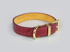 Holmsley Leather Collar – Oxblood Red, Small, 28 - 32cm (11 – 12.5in.)