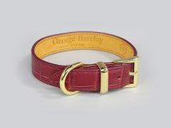 Holmsley Leather Collar – Oxblood Red, Small, 28 - 32cm (11 – 12.5in.)