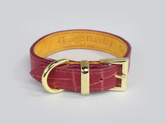 Holmsley Leather Collar – Oxblood Red </br> X-Small, 24 - 28cm (9.5 - 11in.)