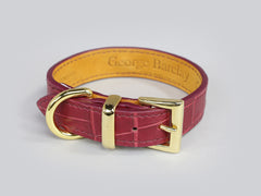Holmsley Leather Collar – Oxblood Red </br> X-Small, 24 - 28cm (9.5 - 11in.)