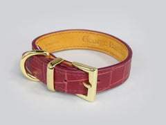 Holmsley Leather Collar – Oxblood Red </br> X-Small, 24 - 28cm (9.5 - 11in.)