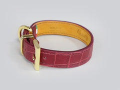 Holmsley Leather Collar – Oxblood Red </br> X-Small, 24 - 28cm (9.5 - 11in.)
