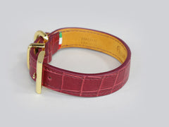 Holmsley Leather Collar – Oxblood Red </br> X-Small, 24 - 28cm (9.5 - 11in.)