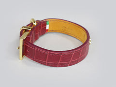Holmsley Leather Collar – Oxblood Red </br> X-Small, 24 - 28cm (9.5 - 11in.)