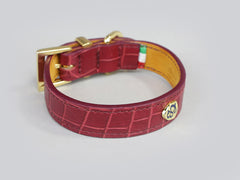 Holmsley Leather Collar – Oxblood Red </br> X-Small, 24 - 28cm (9.5 - 11in.)