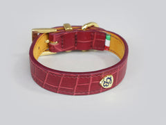 Holmsley Leather Collar – Oxblood Red </br> X-Small, 24 - 28cm (9.5 - 11in.)