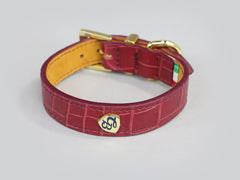 Holmsley Leather Collar – Oxblood Red </br> X-Small, 24 - 28cm (9.5 - 11in.)