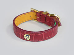 Holmsley Leather Collar – Oxblood Red </br> X-Small, 24 - 28cm (9.5 - 11in.)