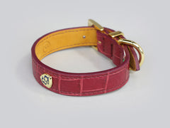 Holmsley Leather Collar – Oxblood Red </br> X-Small, 24 - 28cm (9.5 - 11in.)