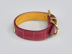 Holmsley Leather Collar – Oxblood Red </br> X-Small, 24 - 28cm (9.5 - 11in.)