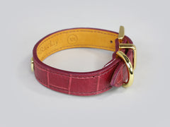 Holmsley Leather Collar – Oxblood Red </br> X-Small, 24 - 28cm (9.5 - 11in.)