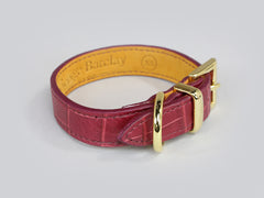 Holmsley Leather Collar – Oxblood Red </br> X-Small, 24 - 28cm (9.5 - 11in.)