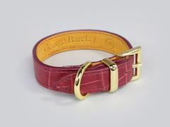 Holmsley Leather Collar – Oxblood Red </br> X-Small, 24 - 28cm (9.5 - 11in.)