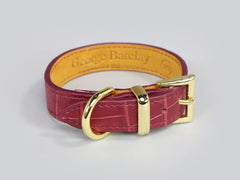 Holmsley Leather Collar – Oxblood Red </br> X-Small, 24 - 28cm (9.5 - 11in.)