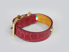 Holmsley Leather Collar – Oxblood Red, XX-Small, 20 – 24cm (8 – 9.5in.)