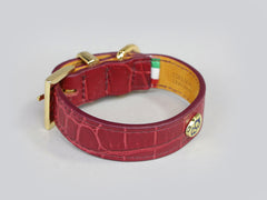 Holmsley Leather Collar – Oxblood Red, XX-Small, 20 – 24cm (8 – 9.5in.)