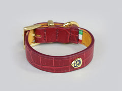 Holmsley Leather Collar – Oxblood Red, XX-Small, 20 – 24cm (8 – 9.5in.)