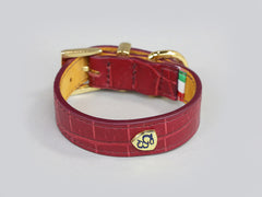 Holmsley Leather Collar – Oxblood Red, XX-Small, 20 – 24cm (8 – 9.5in.)