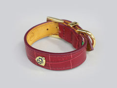 Holmsley Leather Collar – Oxblood Red, XX-Small, 20 – 24cm (8 – 9.5in.)