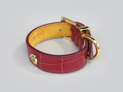 Holmsley Leather Collar – Oxblood Red, XX-Small, 20 – 24cm (8 – 9.5in.)