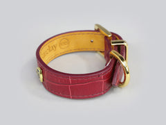 Holmsley Leather Collar – Oxblood Red, XX-Small, 20 – 24cm (8 – 9.5in.)