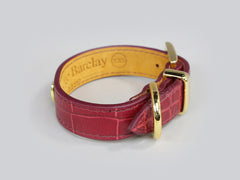Holmsley Leather Collar – Oxblood Red, XX-Small, 20 – 24cm (8 – 9.5in.)