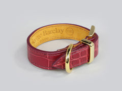 Holmsley Leather Collar – Oxblood Red, XX-Small, 20 – 24cm (8 – 9.5in.)
