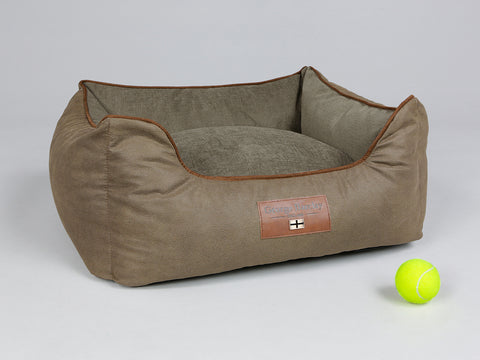 Exbury Orthopaedic Walled Dog Bed - Latte, Small