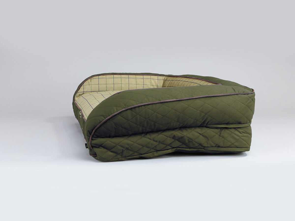 Country Dog Sofa Bed for Large Dogs Olive Green Colour