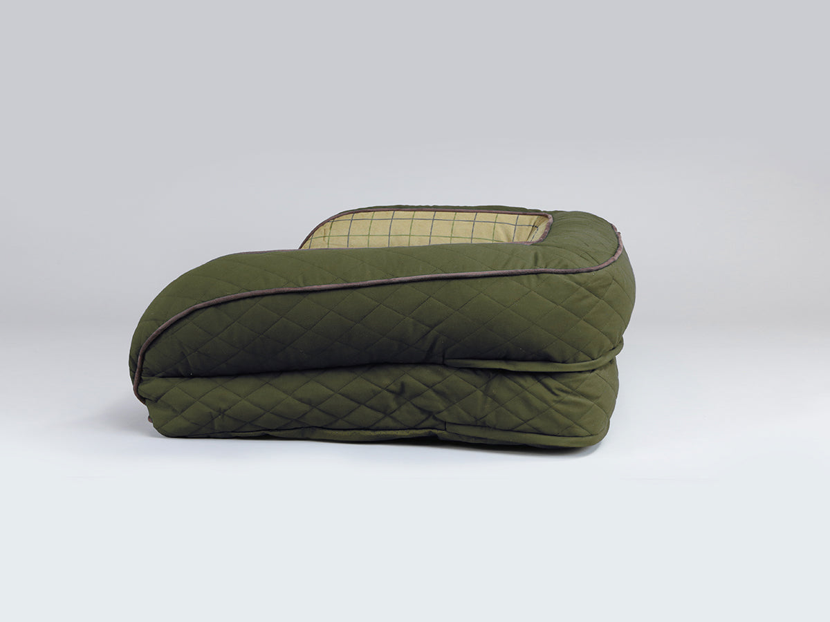 Country Dog Sofa Bed for Large Dogs Olive Green Colour