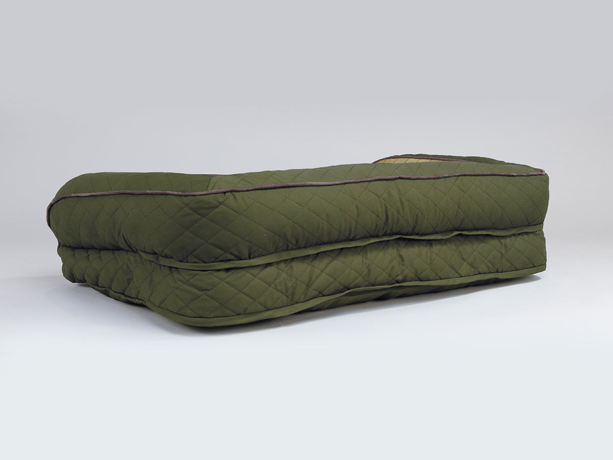 Olive Cotton Comfort Dog Bed