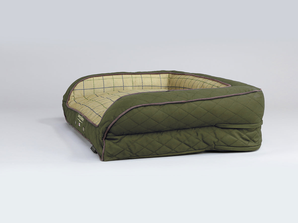 Country Dog Sofa Bed for Medium Dogs Olive Green Colour