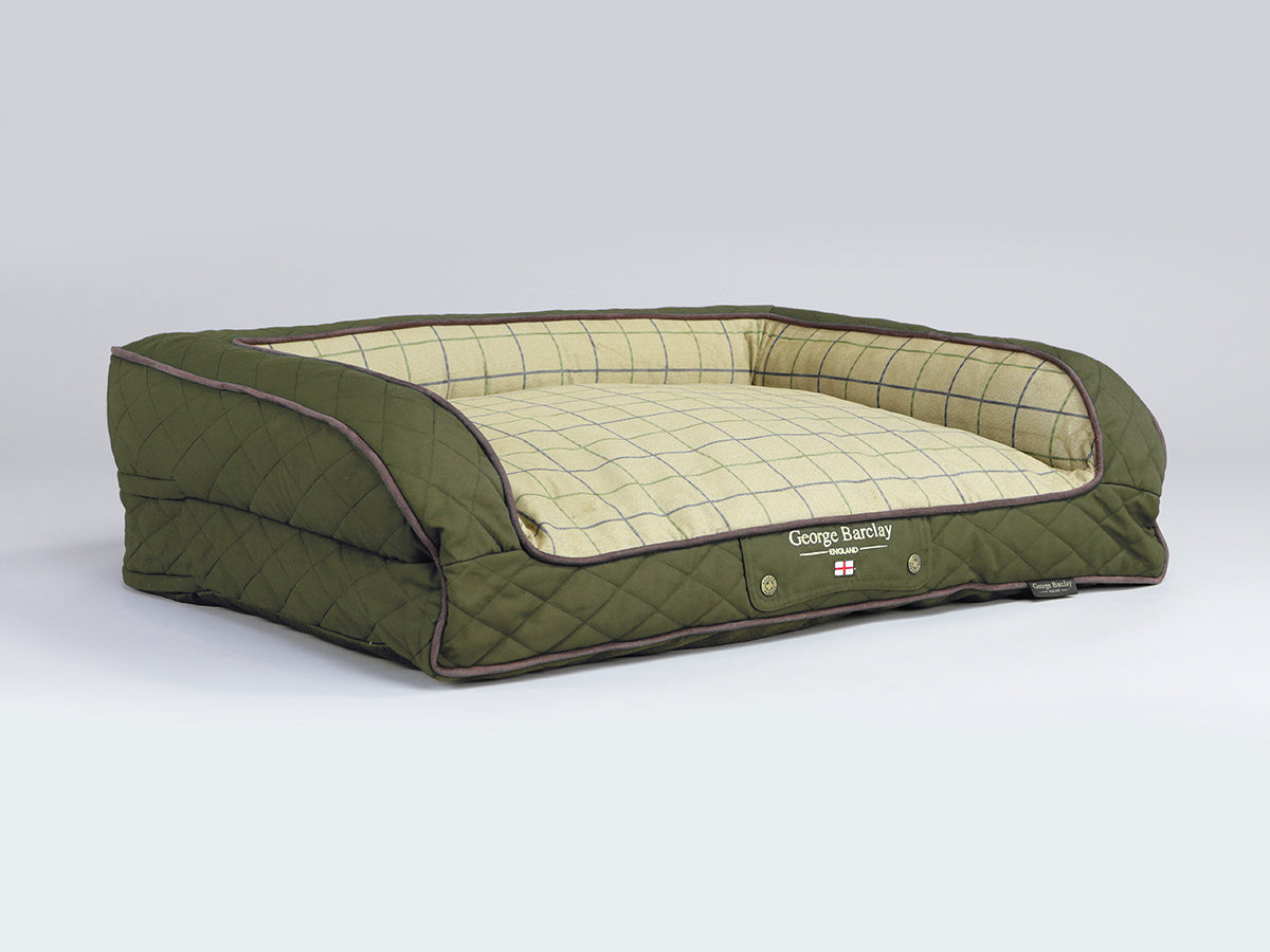 Country Dog Sofa Bed for Medium Dogs Olive Green Colour